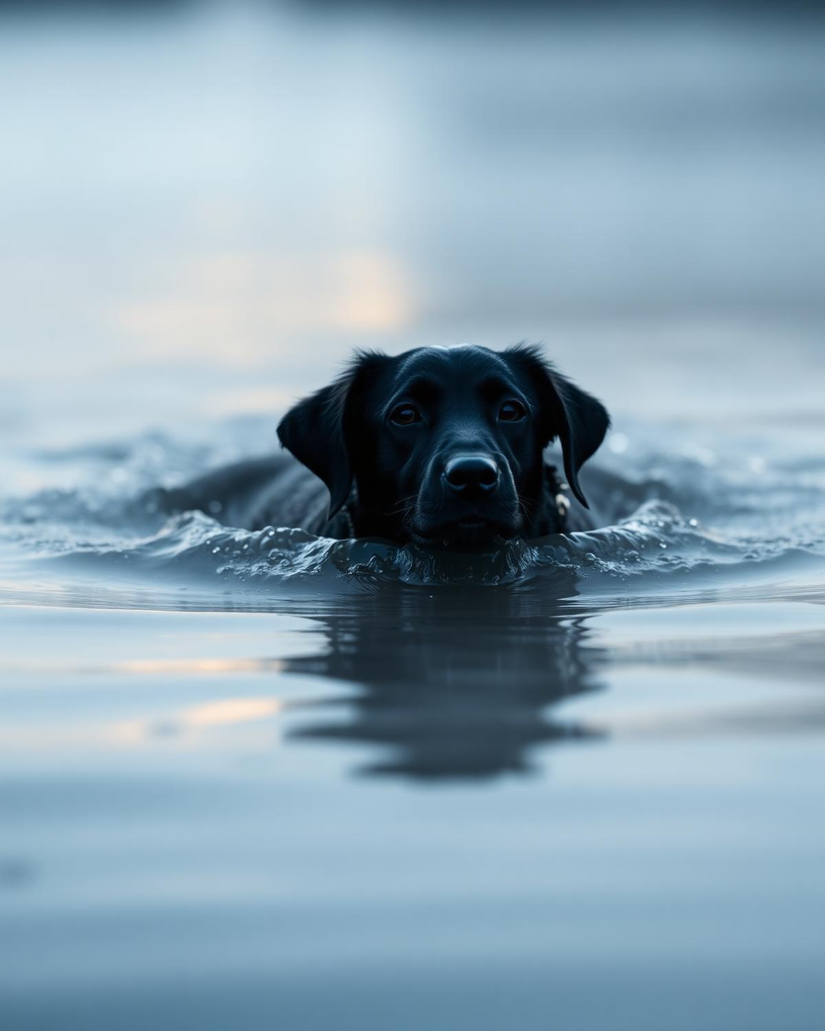 Retriever swimming
